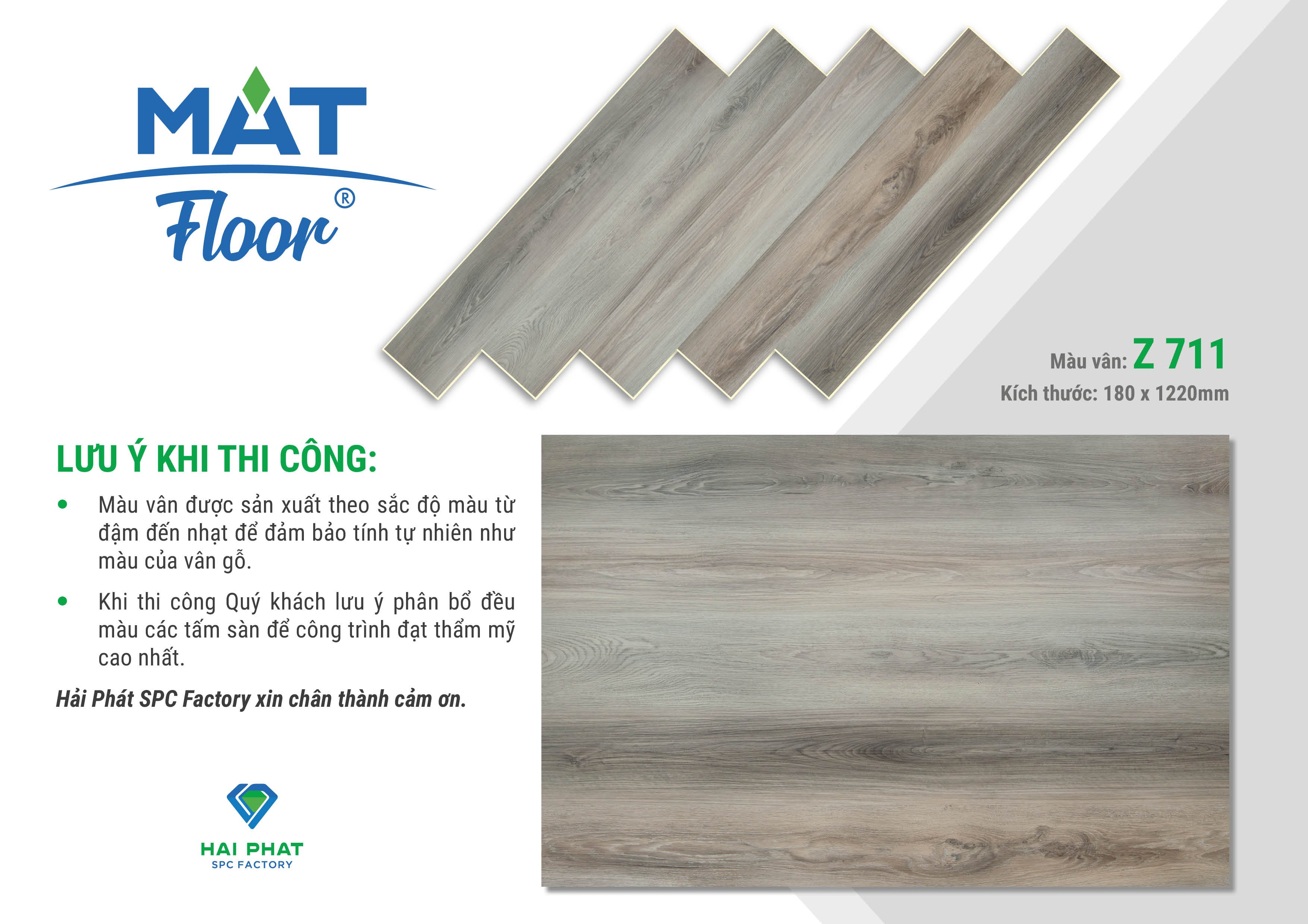 Sàn nhựa giả gỗ Bình Dương Mat Floor z711