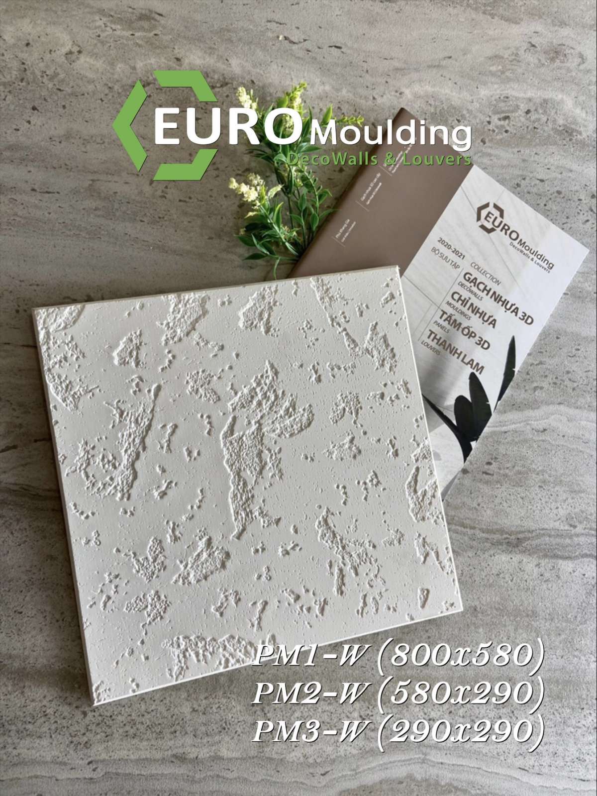 Tấm ốp tường cao cấp euro moulding tại Tân Uyên, Bình Dương PM1-W