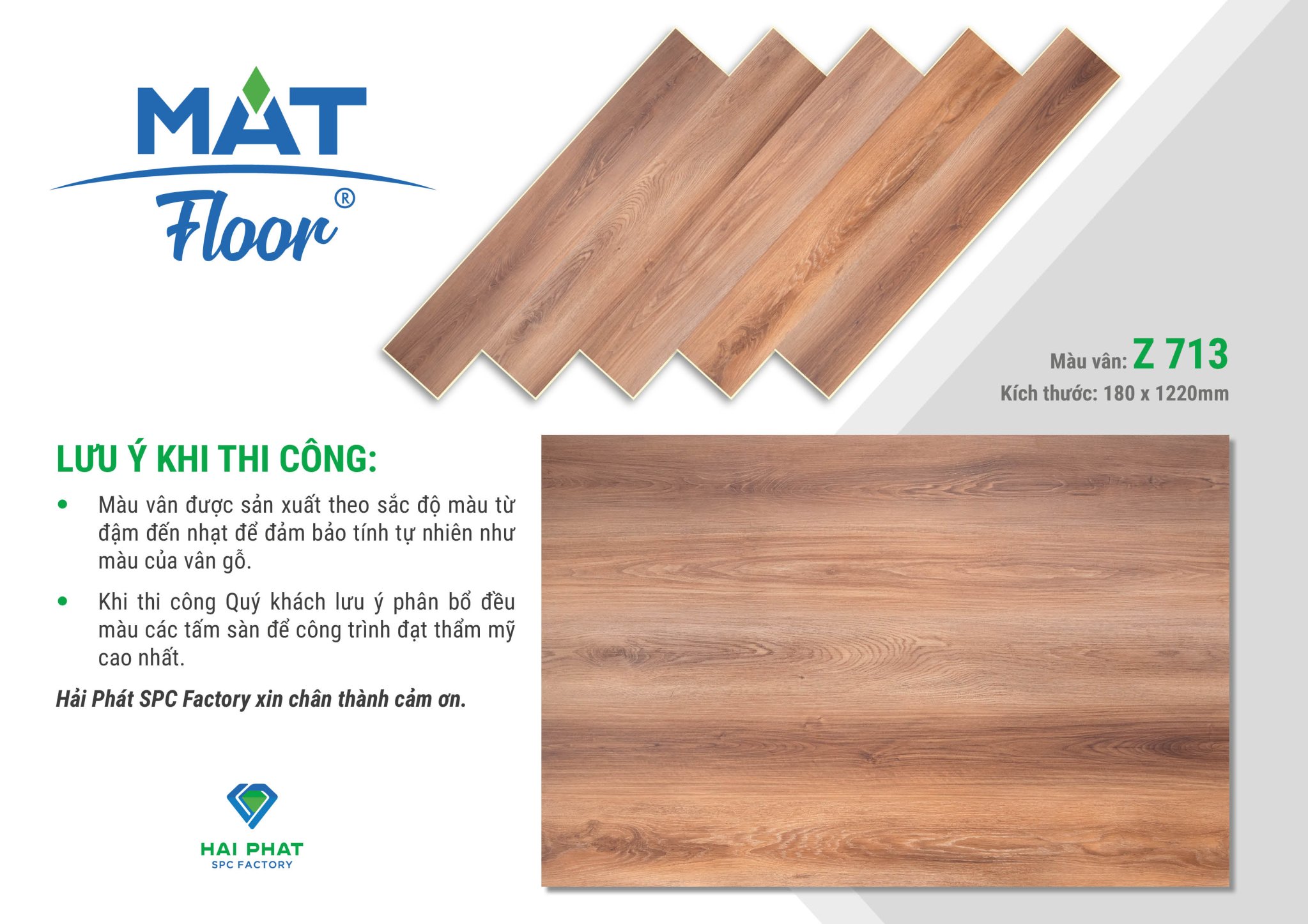 Sàn nhựa giả gỗ Bình Dương Mat Floor z713