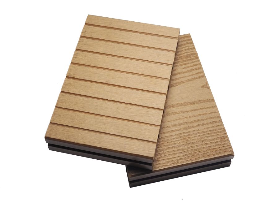 Sàn nhựa ngoài trời vân gỗ 3D giá rẻ tại Bình Dương 04 (lỗ vuông)